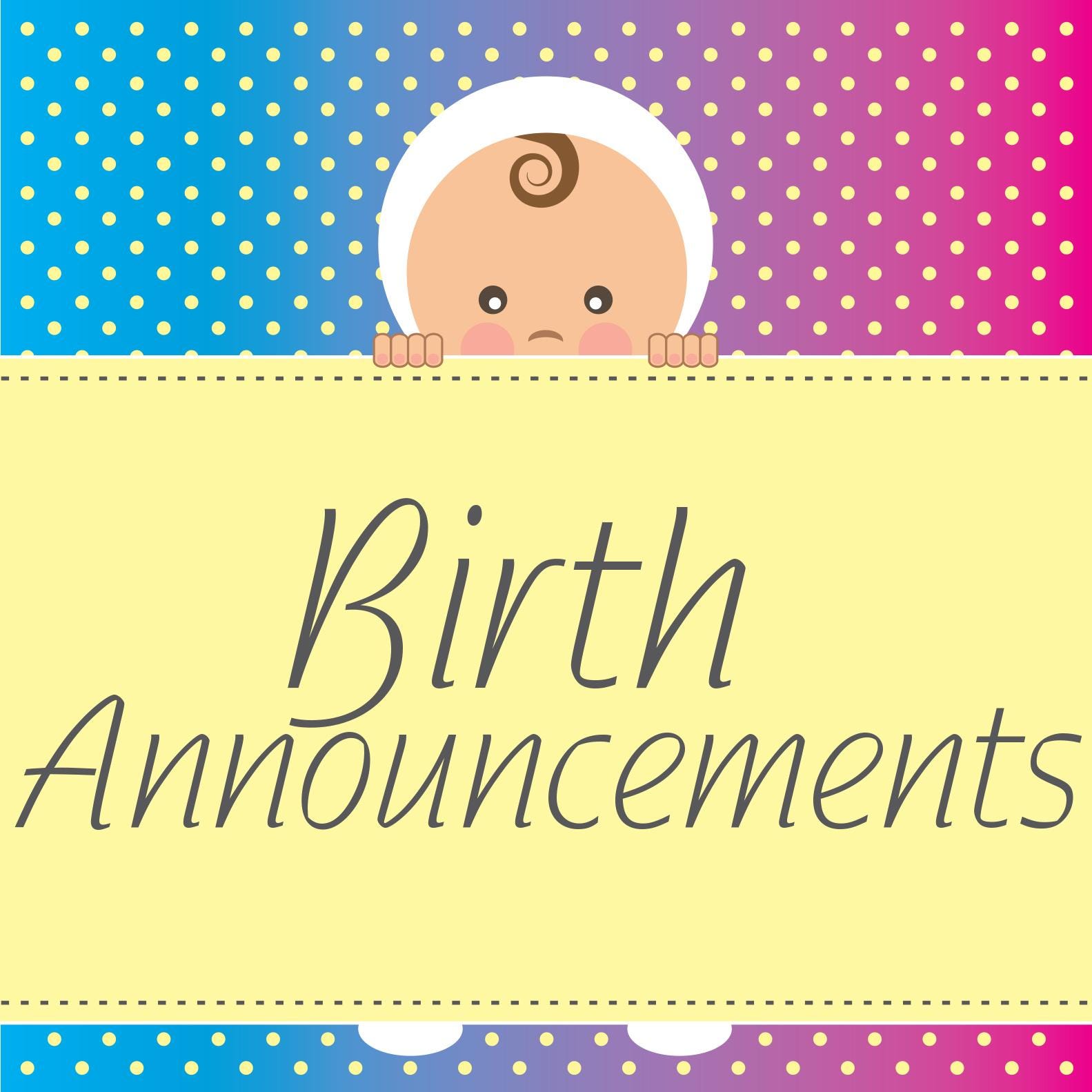 local birth announcements